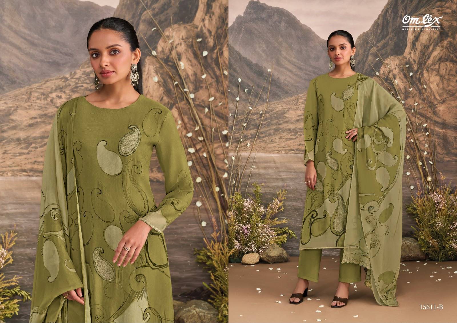 MARINA By OMTEX 15611 SERIES Stylish Beautiful Colourful ORGANZA Dresses At Wholesale Price